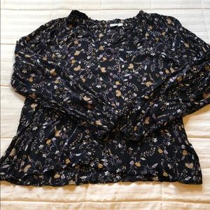 GAP floral long sleeve blouse